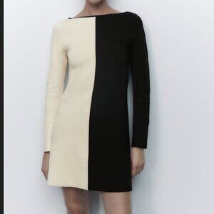 Zara Combination Knit Mini Dress